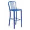 Flash Furniture 30" High Blue Metal Barstool with Slat Back CH-61200-30-BL-GG - alternate 1
