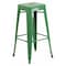 Flash Furniture 30" High No Back Green Metal Barstool Square Seat CH-31320-30-GN-GG - alternate 1