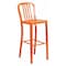 Flash Furniture 30" High Orange Metal Barstool with Slat Back CH-61200-30-OR-GG - alternate 1