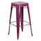 Flash Furniture Kai Commercial Grade 30" High Backless Purple Indoor-Outdoor Barstool ET-BT3503-30-PUR-GG - alternate 1