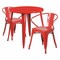 Flash Furniture Round 30" W, 30" L, 29.5" H, Metal Top, Red CH-51090TH-2-18ARM-RED-GG - alternate 1
