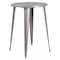 Flash Furniture Round Silver Metal Bar Table, 30RD, 30" L, 30" W, 41" H, Metal Top, Grey CH-51090-40-SIL-GG - alternate 1