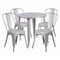 Flash Furniture Round 30" W, 30" L, 29.5" H, Metal Top, Grey CH-51090TH-4-18CAFE-SIL-GG - alternate 1