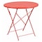 Flash Furniture 30" Round Coral Steel Folding Patio Table CO-4-RED-GG - alternate 1