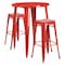Flash Furniture Round 30" W, 30" L, 41" H, Metal, Red CH-51090BH-2-30SQST-RED-GG - alternate 1