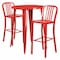 Flash Furniture Round 30" W, 30" L, 41" H, Metal, Red CH-51090BH-2-30VRT-RED-GG - alternate 1