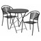 Flash Furniture 30" Round Black Steel Folding Table w/ 2 Chairs CO-30RDF-03CHR2-BK-GG - alternate 1