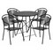 Flash Furniture 30" Round Black Steel Folding Table w/ 4 Chairs CO-30RDF-03CHR4-BK-GG - alternate 1