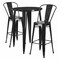 Flash Furniture Round 30" W, 30" L, 41" H, Metal, Black CH-51090BH-2-30CAFE-BK-GG - alternate 1