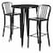 Flash Furniture Round 30" W, 30" L, 41" H, Metal, Black CH-51090BH-2-30VRT-BK-GG - alternate 1