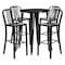Flash Furniture Round 30" W, 30" L, 41" H, Metal, Black CH-51090BH-4-30VRT-BK-GG - alternate 1