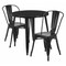 Flash Furniture Black Metal Set, 30RD CH-51090TH-2-18CAFE-BK-GG - alternate 1