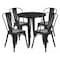 Flash Furniture Black Metal Set, 30RD CH-51090TH-4-18CAFE-BK-GG - alternate 1