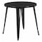 Flash Furniture Round 30" W, 30" L, 29.5" H, Metal Top, Black CH-51090-29-BK-GG - alternate 1