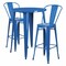 Flash Furniture Round 30" W, 30" L, 41" H, Metal, Blue CH-51090BH-2-30CAFE-BL-GG - alternate 1