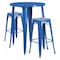 Flash Furniture Round 30" W, 30" L, 41" H, Metal, Blue CH-51090BH-2-30SQST-BL-GG - alternate 1
