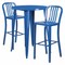 Flash Furniture Round 30" W, 30" L, 41" H, Metal, Blue CH-51090BH-2-30VRT-BL-GG - alternate 1