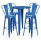 Flash Furniture Round 30" W, 30" L, 41" H, Metal, Blue CH-51090BH-4-30CAFE-BL-GG - alternate 1