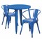 Flash Furniture Round 30" W, 30" L, 29.5" H, Metal Top, Blue CH-51090TH-2-18ARM-BL-GG - alternate 1