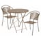 Flash Furniture 30" Round Gold Steel Folding Table w/ 2 Chairs CO-30RDF-03CHR2-GD-GG - alternate 1