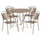 Flash Furniture 30" Round Gold Steel Folding Table w/ 4 Chairs CO-30RDF-03CHR4-GD-GG - alternate 1