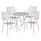 Flash Furniture 30" Round Lt Gray Steel Folding Table w/ 4 Chairs CO-30RDF-02CHR4-SIL-GG - alternate 1