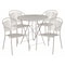 Flash Furniture 30" Round Lt Gray Steel Folding Table w/ 4 Chairs CO-30RDF-03CHR4-SIL-GG - alternate 1