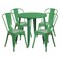 Flash Furniture Green Metal Set, 30RD CH-51090TH-4-18CAFE-GN-GG - alternate 1