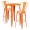 Flash Furniture Round 30" W, 30" L, 41" H, Metal, Orange CH-51090BH-2-30CAFE-OR-GG - alternate 1