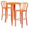 Flash Furniture Round 30" W, 30" L, 41" H, Metal, Orange CH-51090BH-2-30VRT-OR-GG - alternate 1