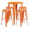 Flash Furniture Round 30" W, 30" L, 41" H, Metal, Orange CH-51090BH-4-30SQST-OR-GG - alternate 1