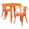 Flash Furniture Round 30" W, 30" L, 29.5" H, Metal Top, Orange CH-51090TH-2-18ARM-OR-GG - alternate 1