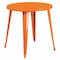 Flash Furniture Round 30" W, 30" L, 29.5" H, Metal Top, Orange CH-51090-29-OR-GG - alternate 1