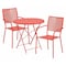 Flash Furniture 30" Round Coral Steel Folding Table with 2 Chairs CO-30RDF-02CHR2-RED-GG - alternate 1