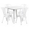 Flash Furniture Square 31.5" W, 31.5" L, 29.5" H, Metal, White ET-CT002-4-30-WH-GG - alternate 1