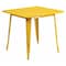 Flash Furniture Yellow Metal Table, 31.5SQ ET-CT002-1-YL-GG - alternate 1