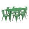 Flash Furniture Rectangle 31.5" W, 63" L, 29.5" H, Metal, Green ET-CT005-6-30-GN-GG - alternate 1