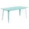 Flash Furniture Rectangle Mint Green Metal Table, 31-1/2"X63", 31.5" W, 63" L, 29.5" H, Metal, Green ET-CT005-MINT-GG - alternate 1