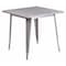Flash Furniture Silver Metal Table, 31.5SQ ET-CT002-1-SIL-GG - alternate 1