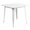 Flash Furniture White Metal Table, 31.5SQ ET-CT002-1-WH-GG - alternate 1