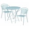 Flash Furniture 30" Round Sky Blue Steel Folding Table w/ 2 Chairs CO-30RDF-03CHR2-SKY-GG - alternate 1