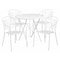 Flash Furniture 30" Round White Steel Folding Table w/ 4 Chairs CO-30RDF-03CHR4-WH-GG - alternate 1