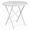 Flash Furniture 30" Round White Steel Folding Patio Table CO-4-WH-GG - alternate 1