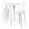 Flash Furniture Round 30" W, 30" L, 41" H, Metal, White CH-51090BH-2-30CAFE-WH-GG - alternate 1