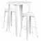 Flash Furniture Round 30" W, 30" L, 41" H, Metal, White CH-51090BH-2-30SQST-WH-GG - alternate 1