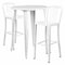 Flash Furniture Round 30" W, 30" L, 41" H, Metal, White CH-51090BH-2-30VRT-WH-GG - alternate 1