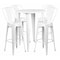 Flash Furniture Round 30" W, 30" L, 41" H, Metal, White CH-51090BH-4-30CAFE-WH-GG - alternate 1