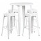 Flash Furniture Round 30" W, 30" L, 41" H, Metal, White CH-51090BH-4-30SQST-WH-GG - alternate 1