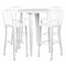 Flash Furniture Round 30" W, 30" L, 41" H, Metal, White CH-51090BH-4-30VRT-WH-GG - alternate 1
