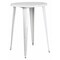 Flash Furniture Round 30" L, 30" W, 41" H, Metal Top, White CH-51090-40-WH-GG - alternate 1